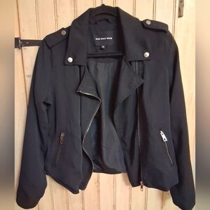 Who What Wear Black Jacket with Silver Accents